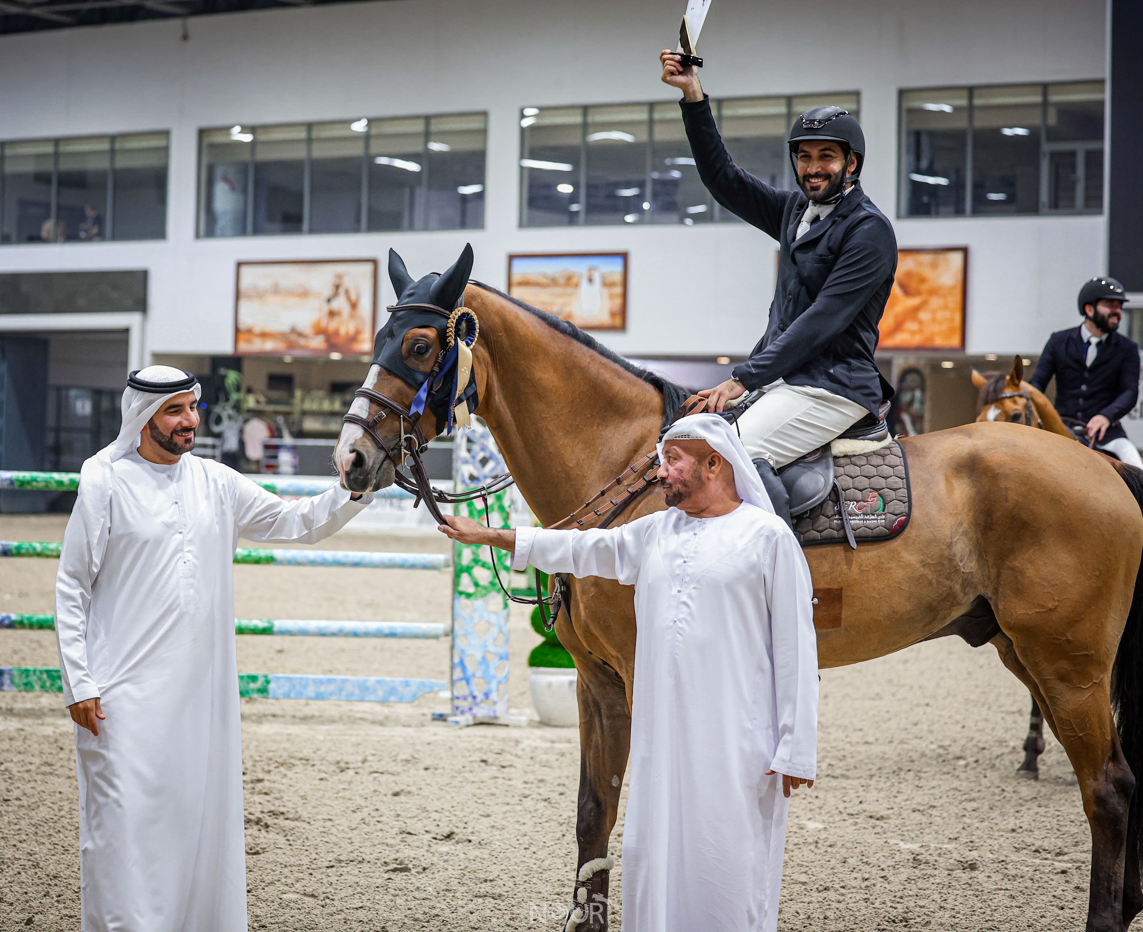 Saeed Mohammed Al Mazmi topped the first-level competition and was awarded the Sharjah Equestrian Distinction Prize.